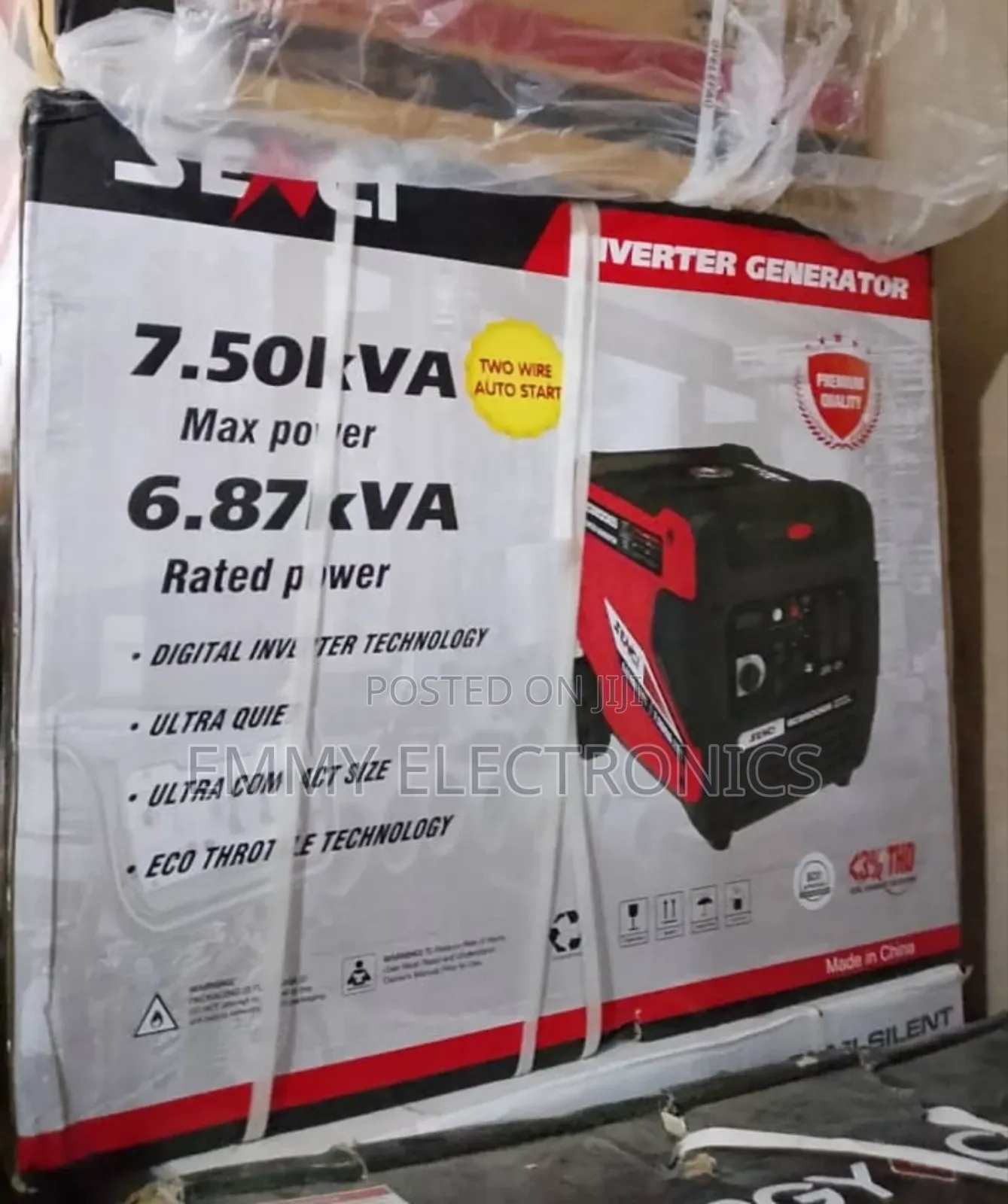 《》Senci (7.5kva)Inverter Soundproof Petrol Gen Low Fuel Cons