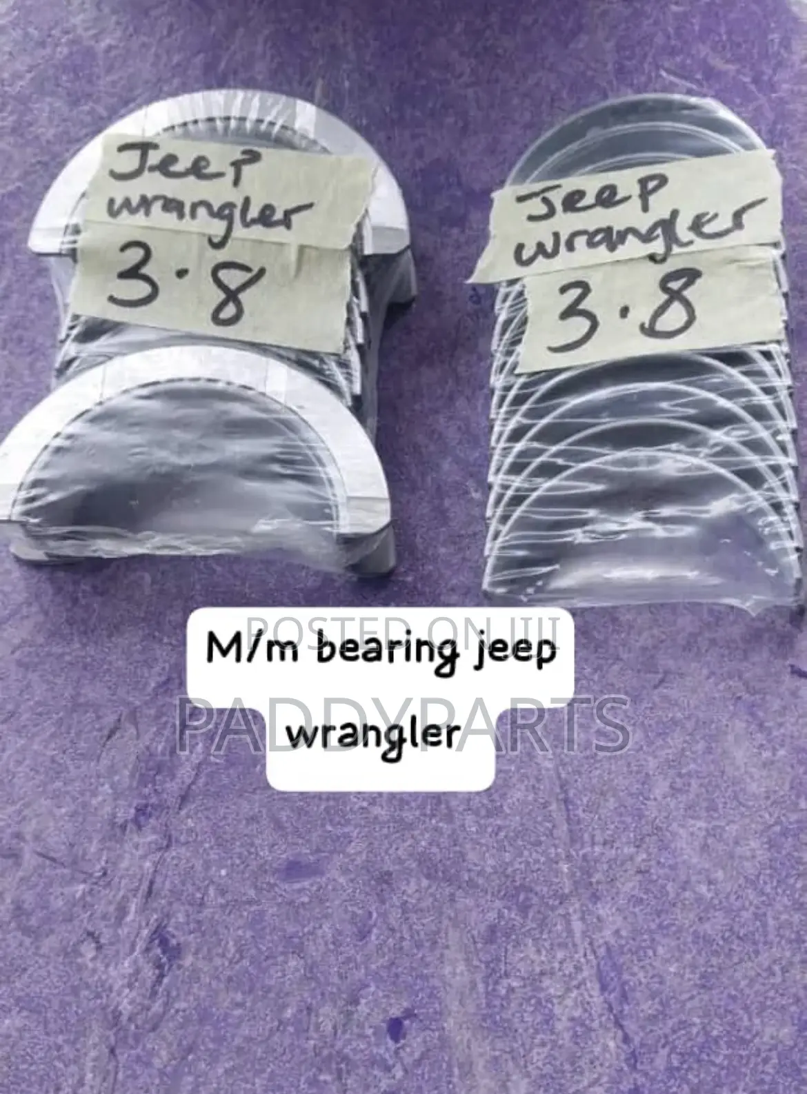 Jeep Wrangler Metal And Main Bearing 3.8l Engine