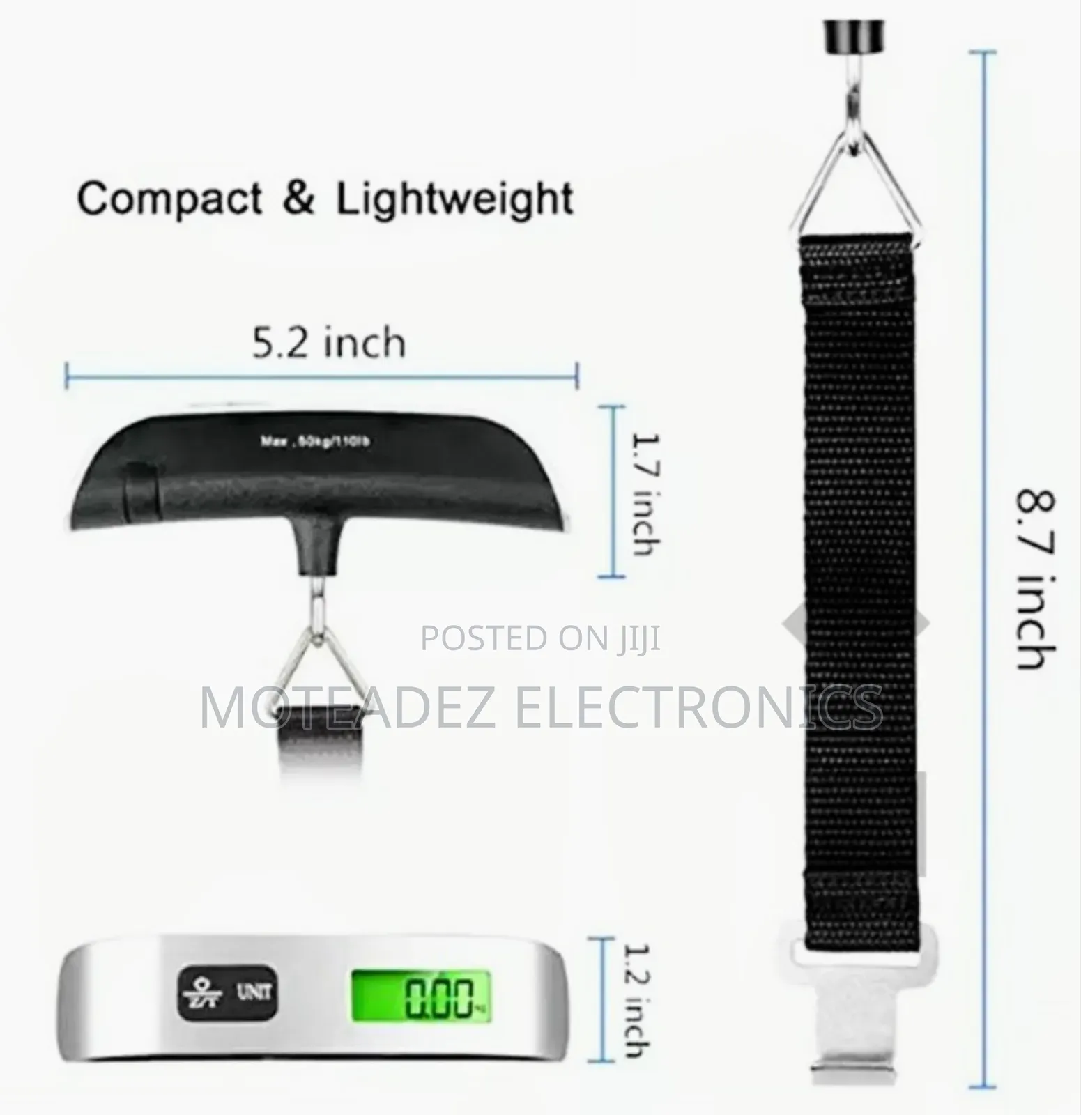 Electronic Battery Powered Digital Luggage Scale