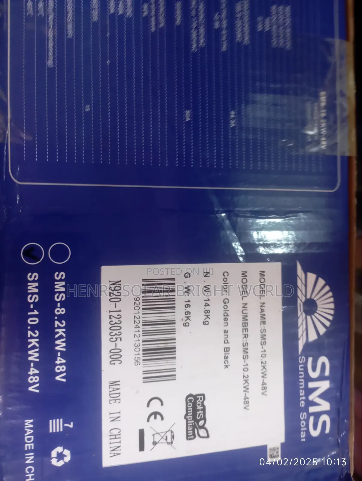SMS 10kva 48v Hibrid Inverter