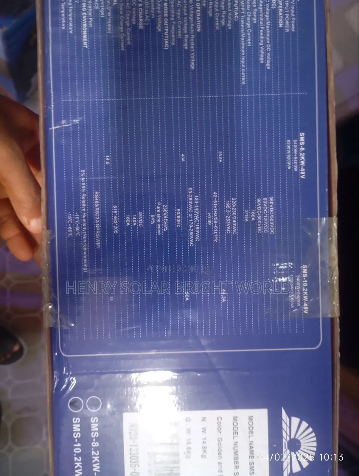 SMS 10kva 48v Hibrid Inverter