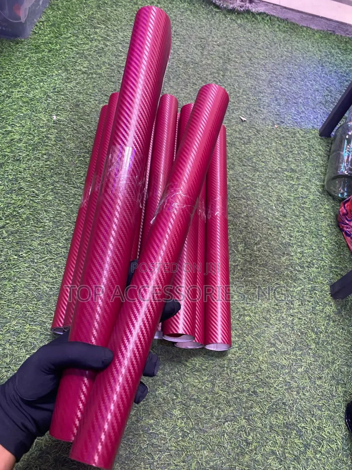 Wine Carbon Fiber Vinyl Car Wraps