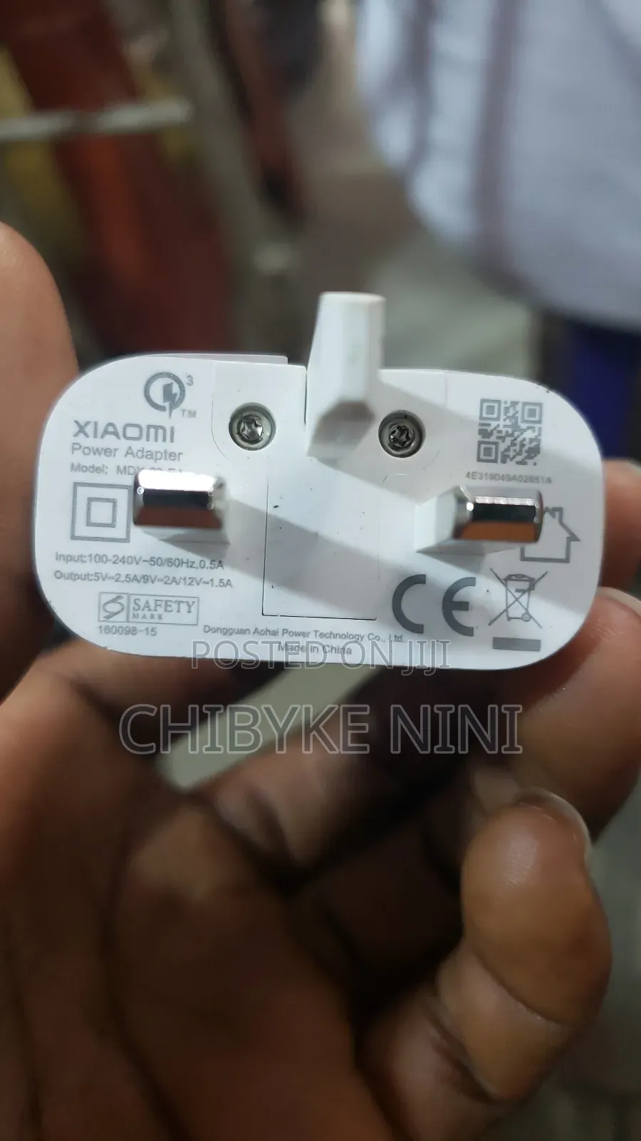Xiomi Fast 3 Pin Charger Head 3amps Charger