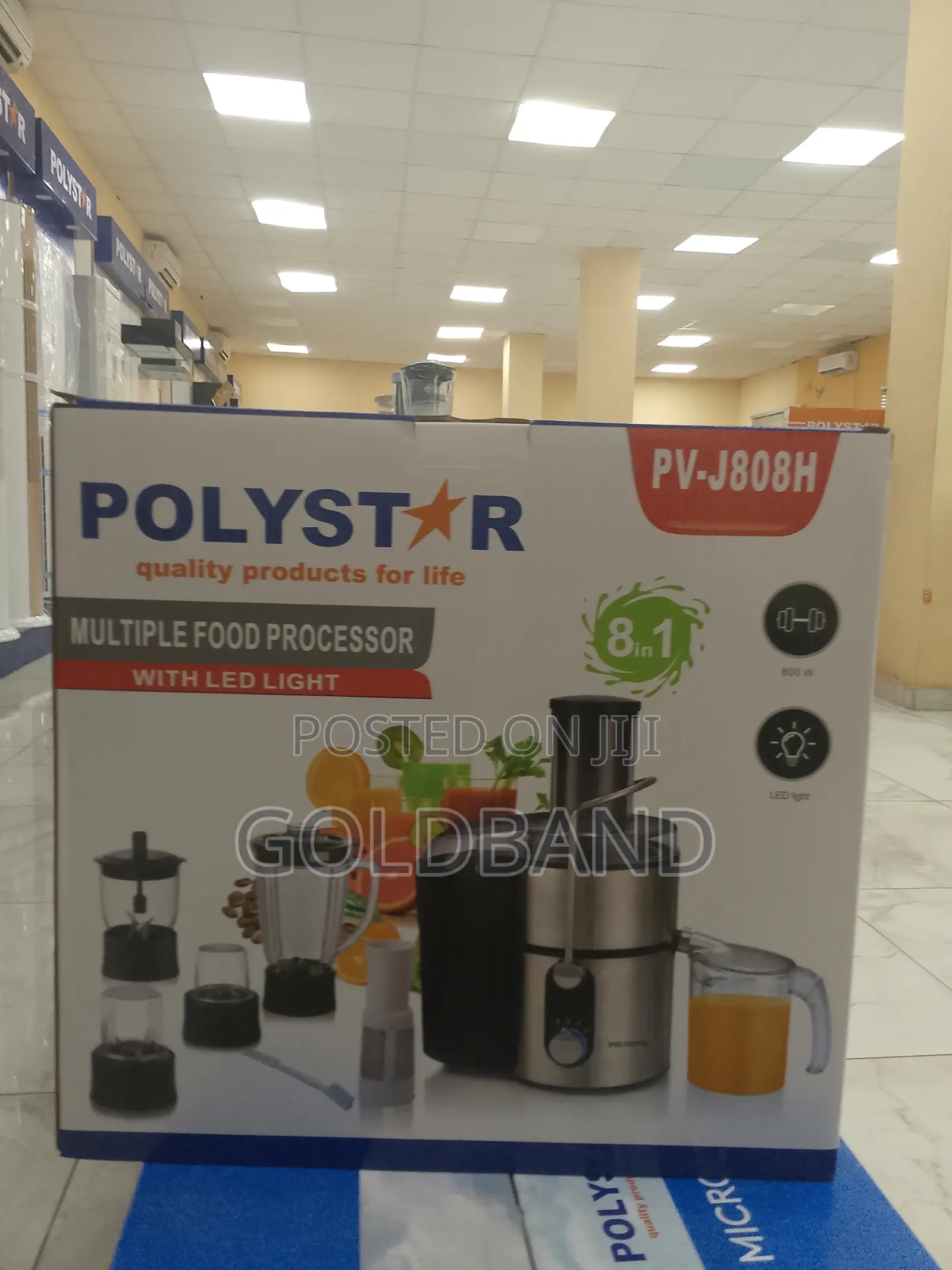 Polystar 75mm Food Processor With Unbreakable Jar