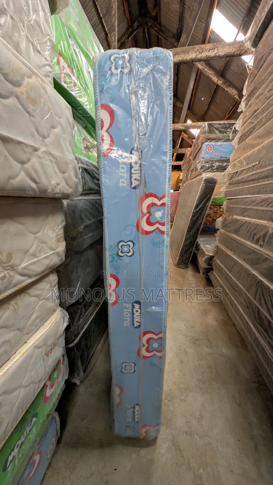 6 by 6 by 10 Mouka Foam Flora Family Size Mattress