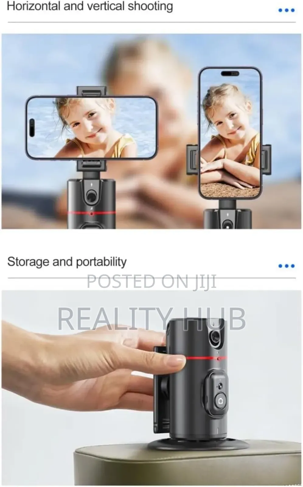 P02 360° Rotation - Auto Face Tracking for Video Recording