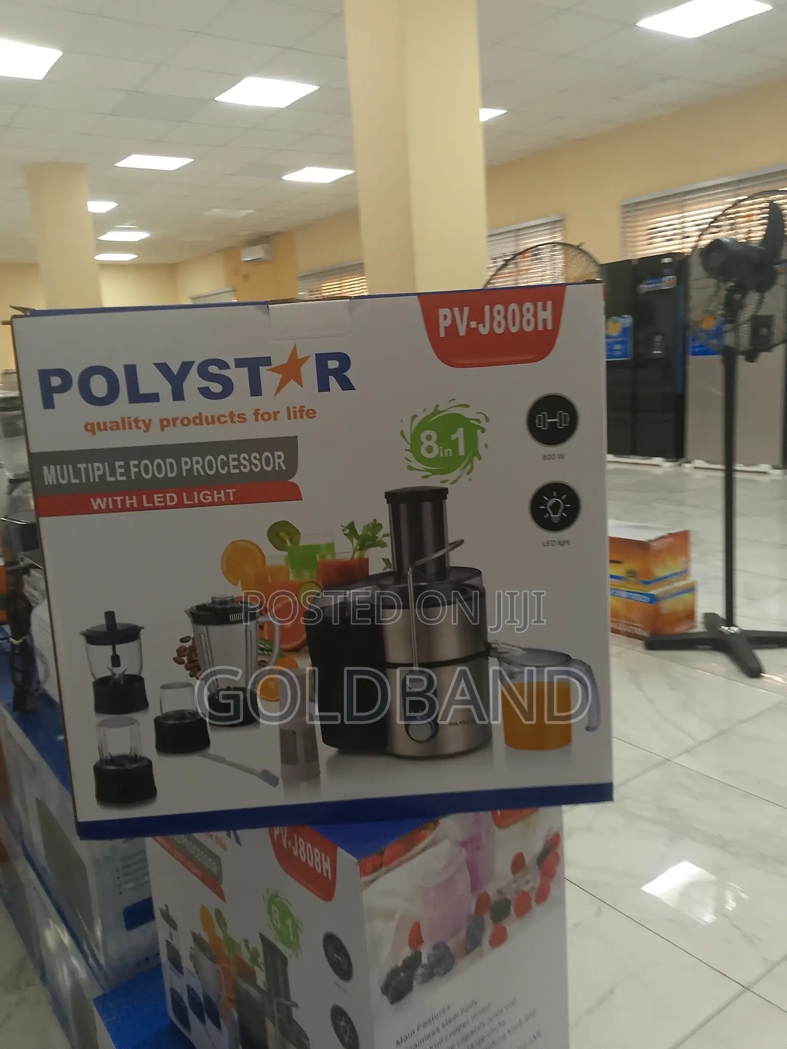 Polystar Powerful Food Processor for Every Chef Pv-J808h