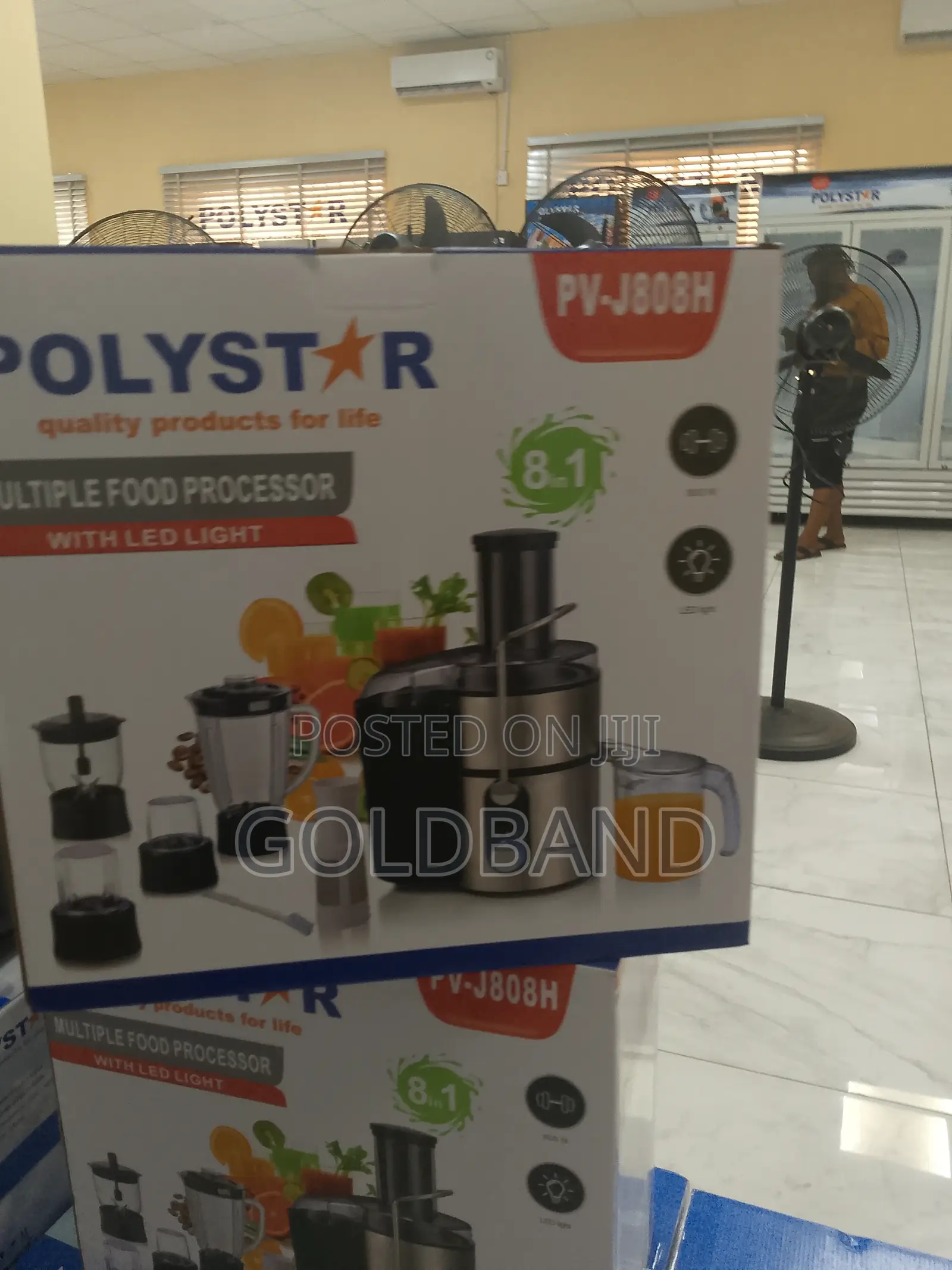Polystar Precision Food Processor for Perfect Blend Pv-J808h