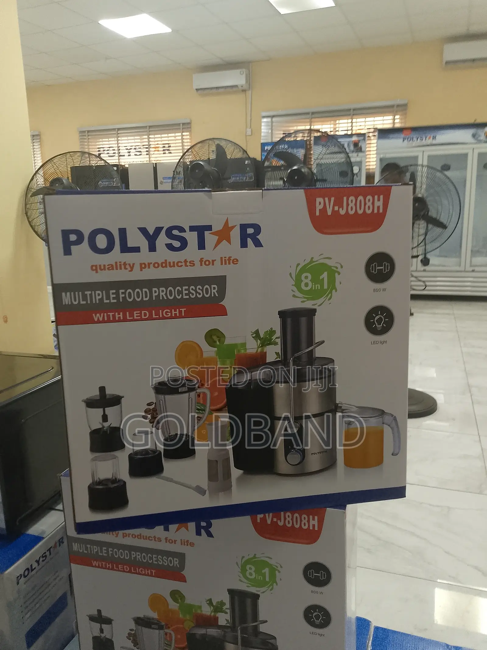 Polystar Precision Food Processor for Perfect Blend Pv-J808h
