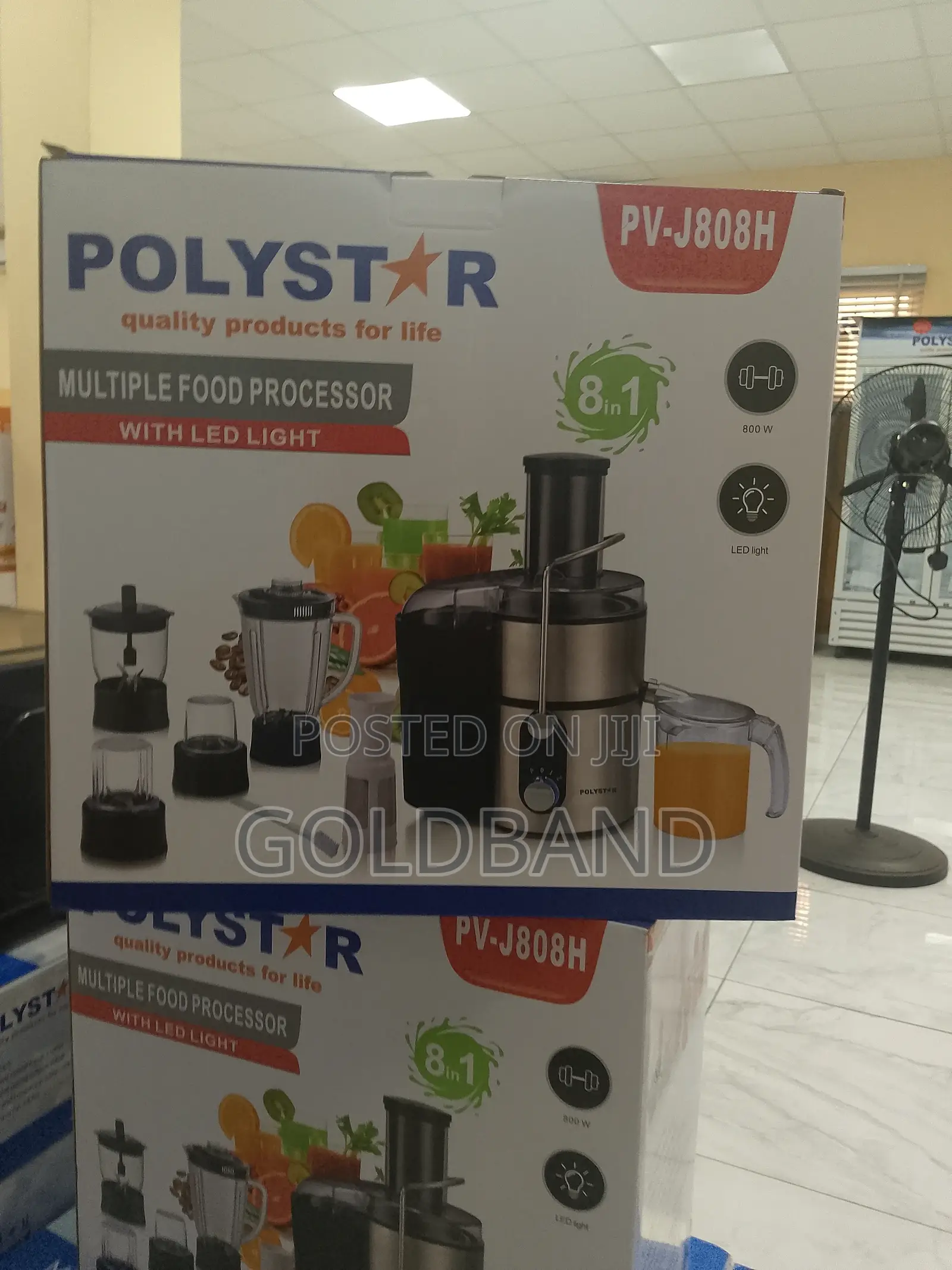 Polystar 8in1high-Performance Food Processor Pv-J808h