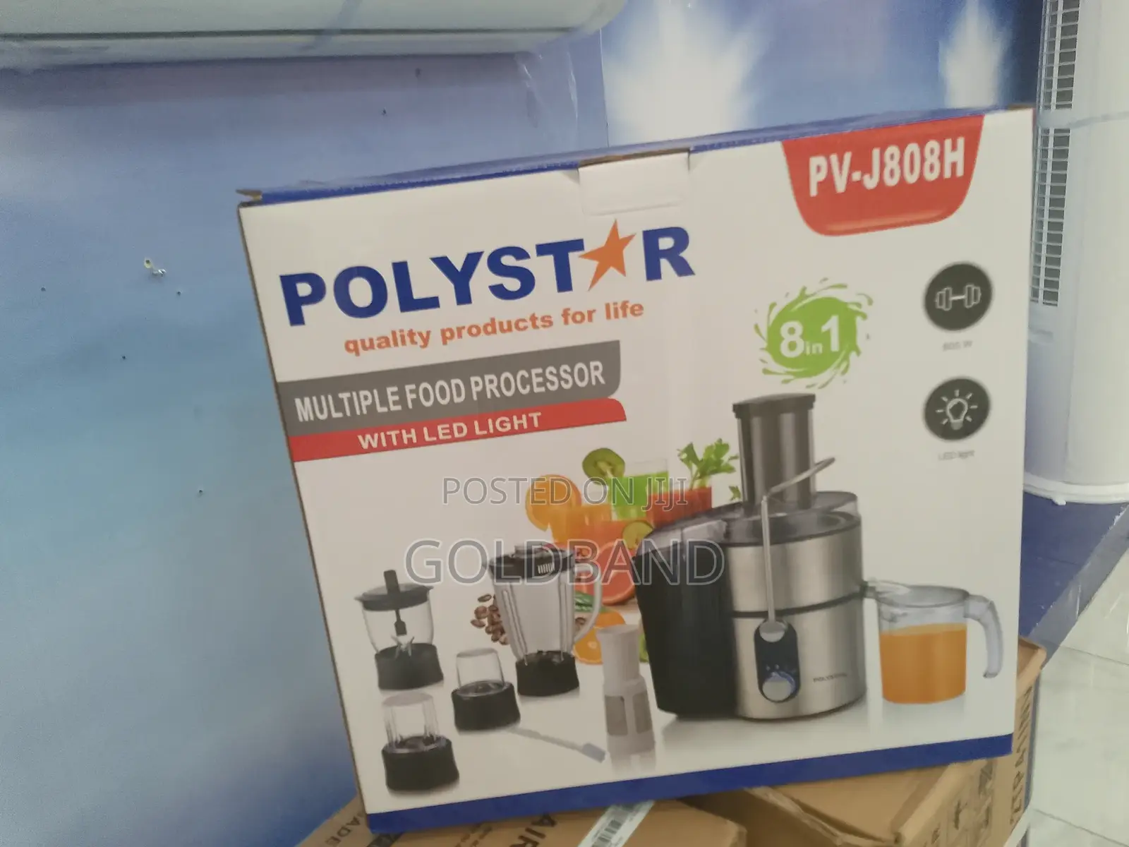 Polystar 8in1compact Powerhouse 75mm Food Processor Pv-J808h