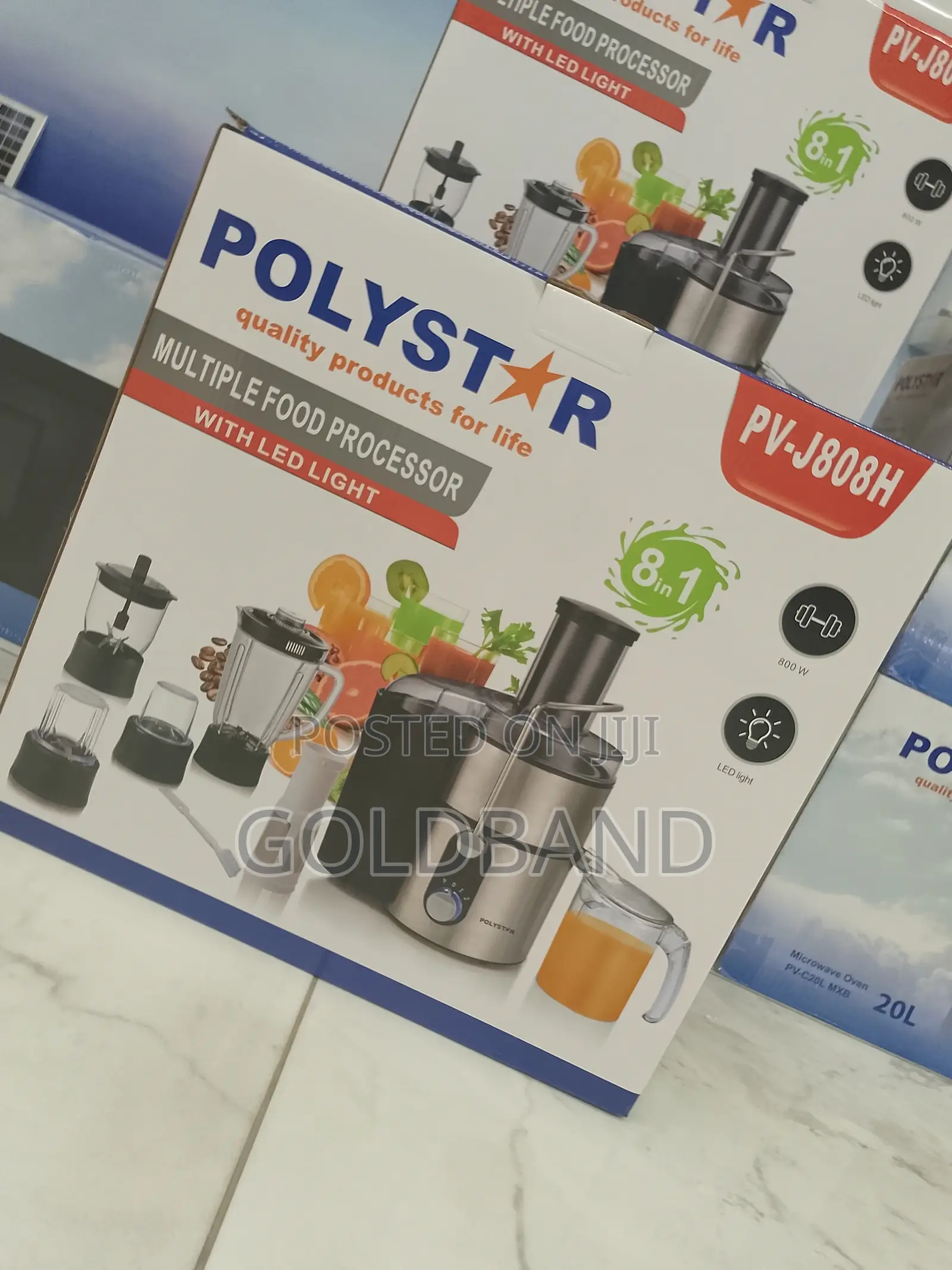 Polystar Juice Extractor/ Food 75mm Processor Pv-J808h