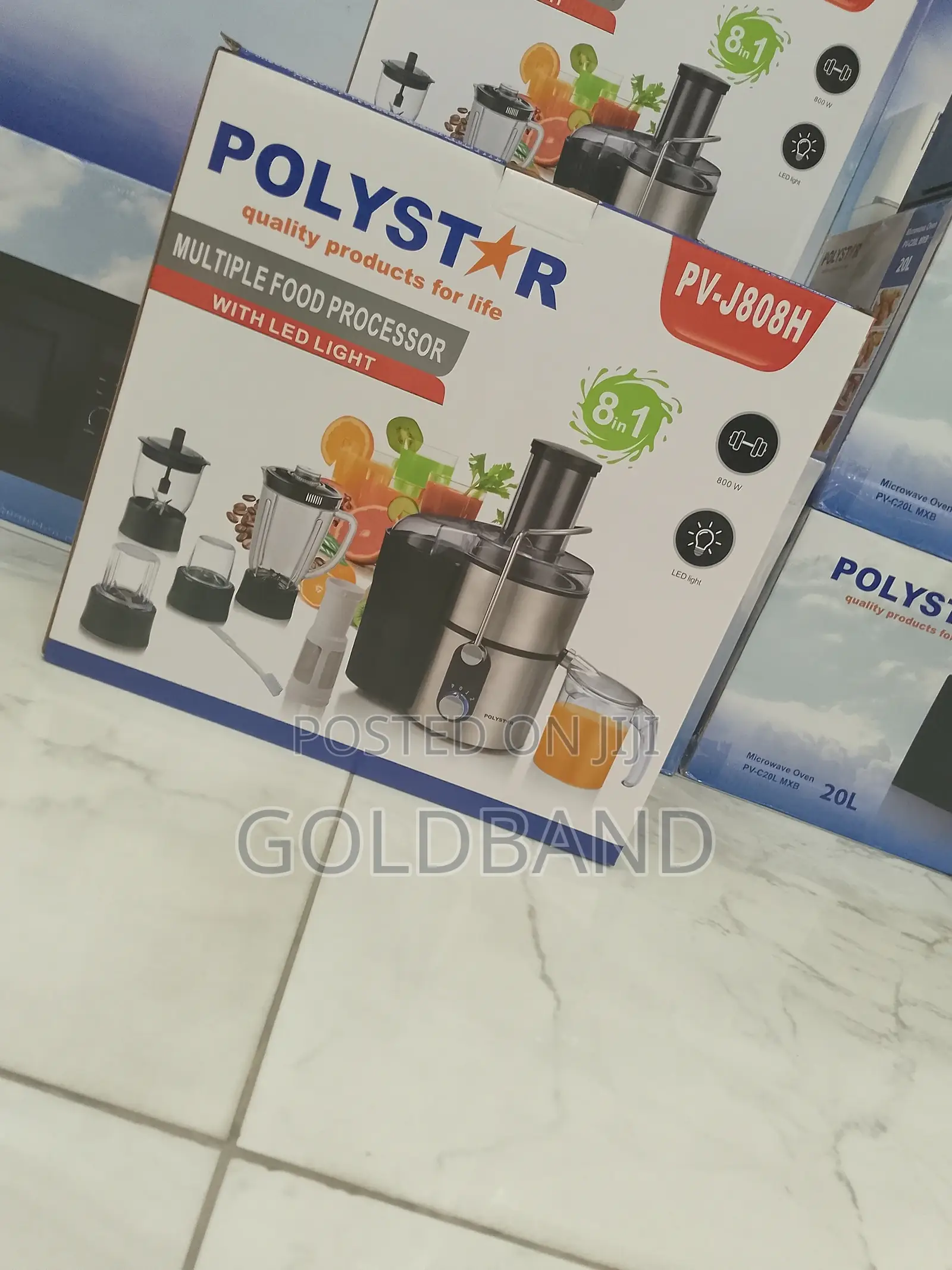Polystar 75mm Unbreakable Jar Dynamic Food Processor Pv-J808