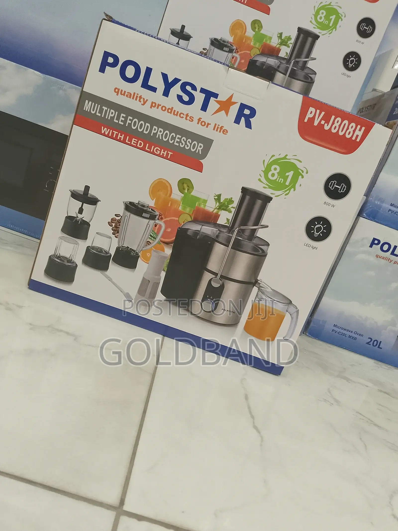 Polystar 75mm Unbreakable Jar Dynamic Food Processor Pv-J808