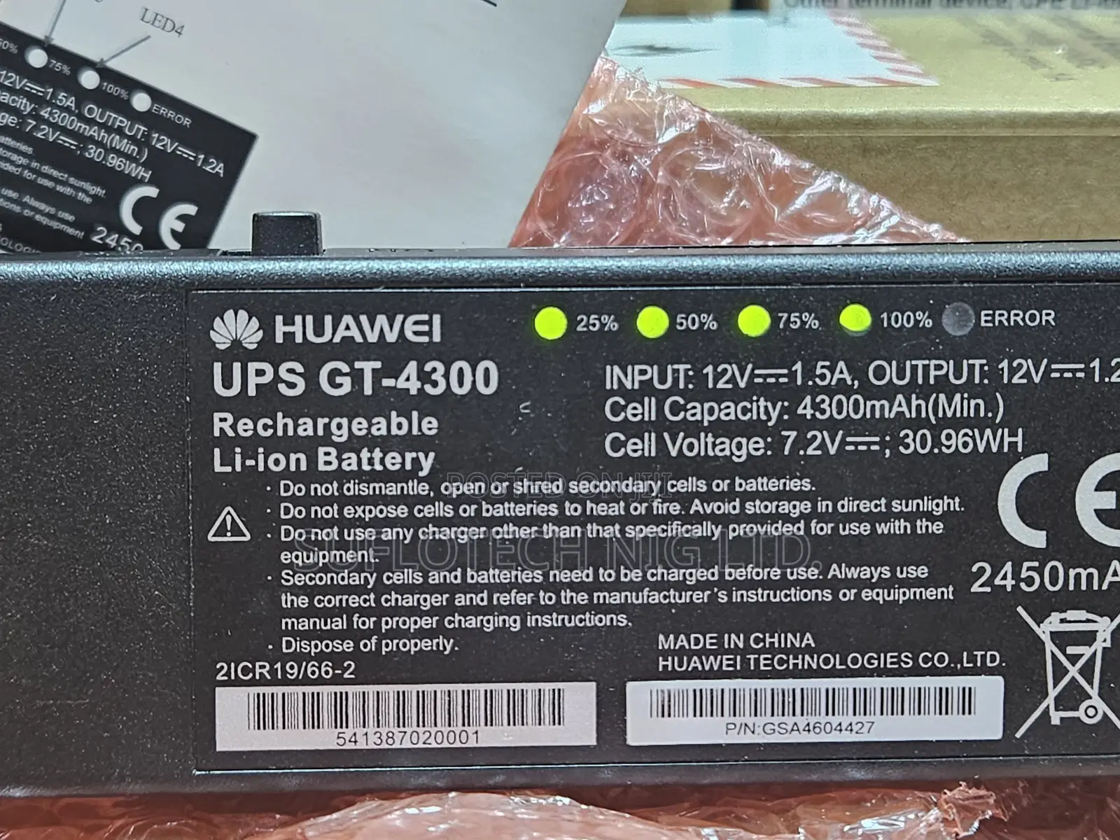 Huawei Ups Gt-4300 4,300mah Router Backup