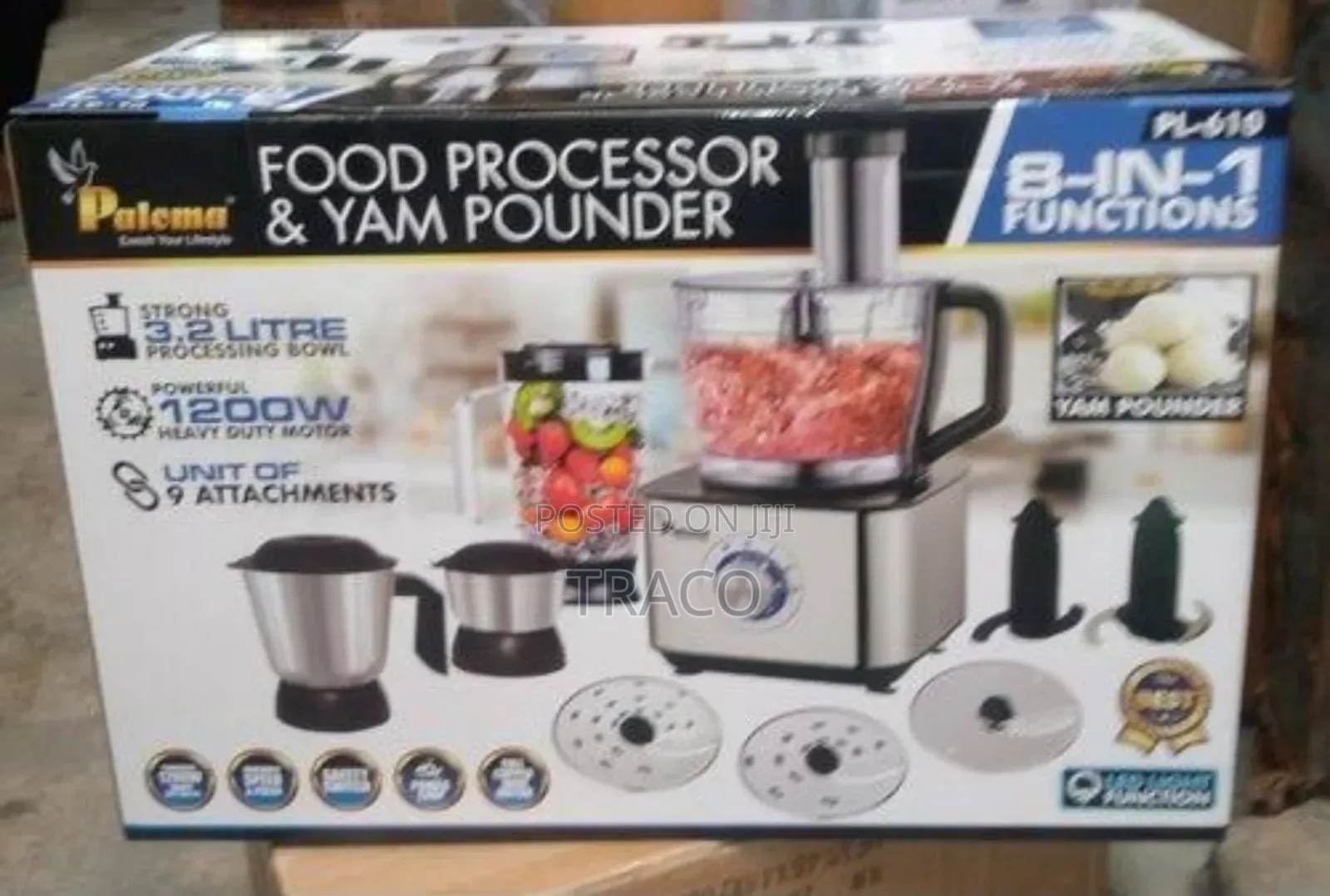 Paloma 8in1 Food Processor and Yam Pounder 1200wtts