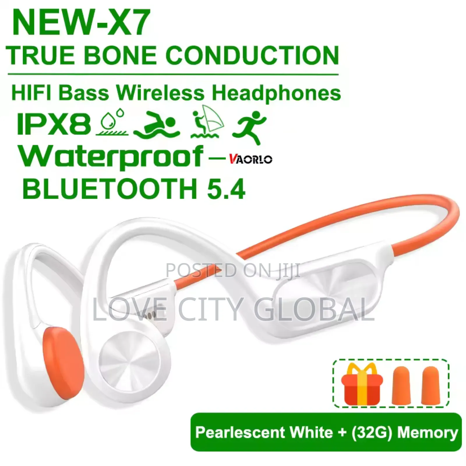 Bone Conduction Motion Headphones Waterproof 32gb Mp3 Bass
