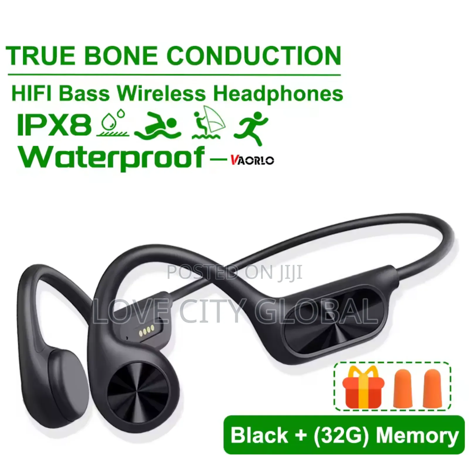 Bone Conduction Motion Headphones Waterproof 32gb Mp3 Bass