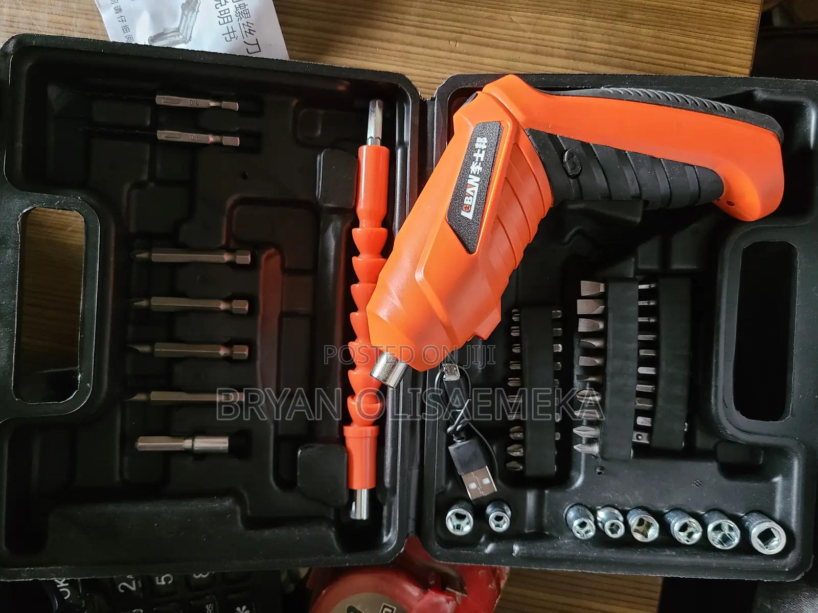 Cordless Electric Screwdriver With Bits Set