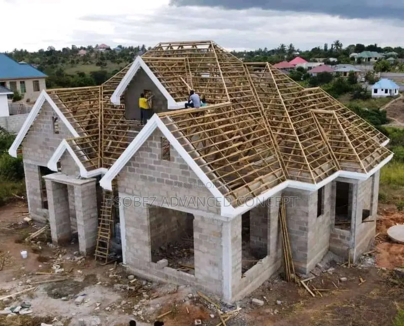 Terrace Buildings Roofing Wood Work