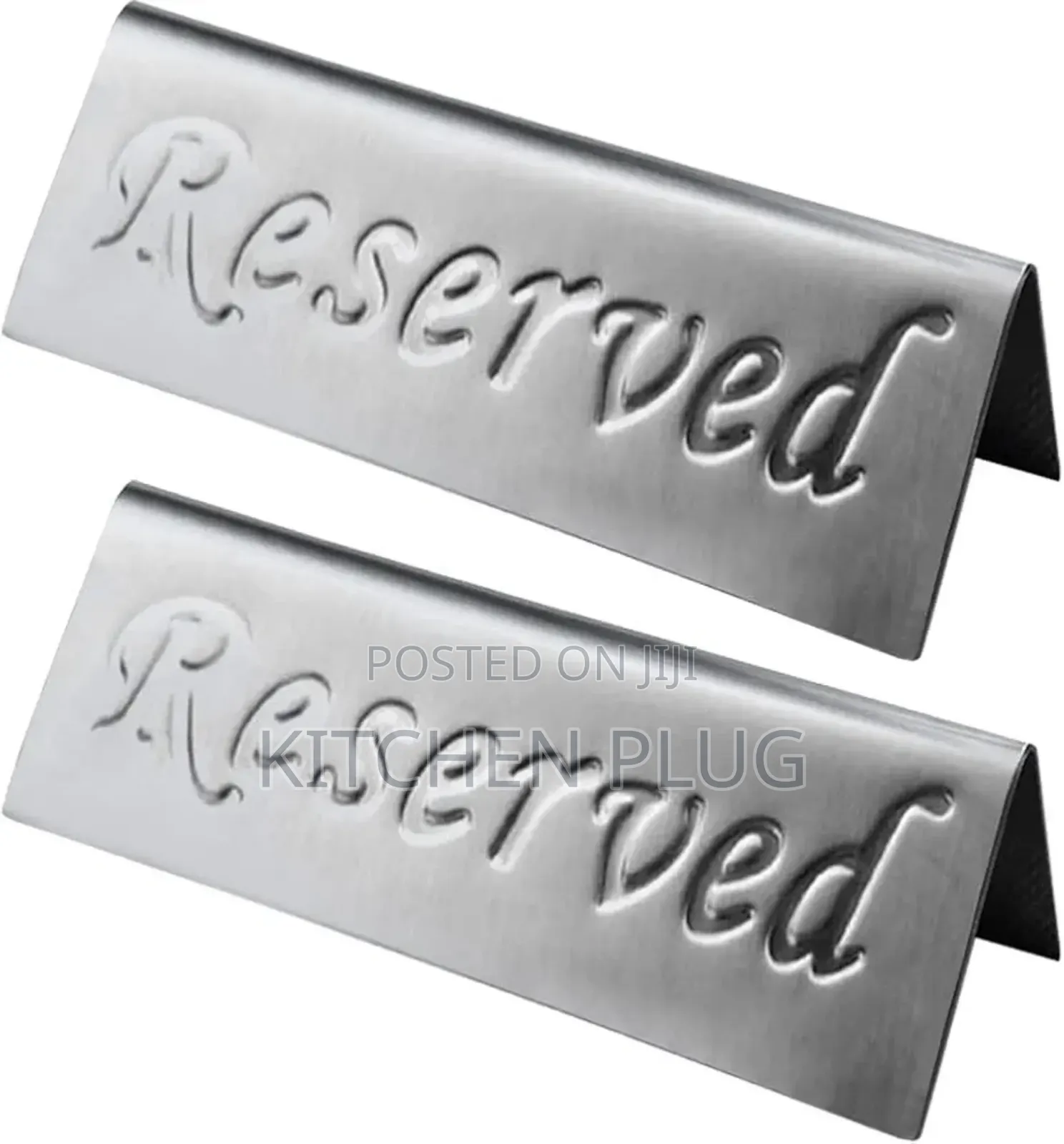Double Sided Stainless Steel Reserved Table Sign