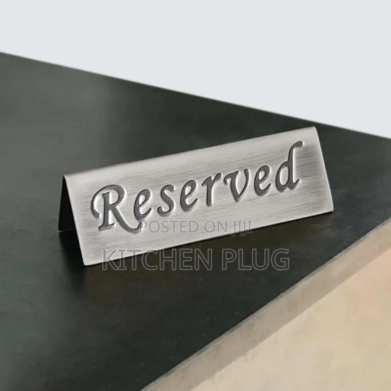 Double Sided Stainless Steel Reserved Table Sign