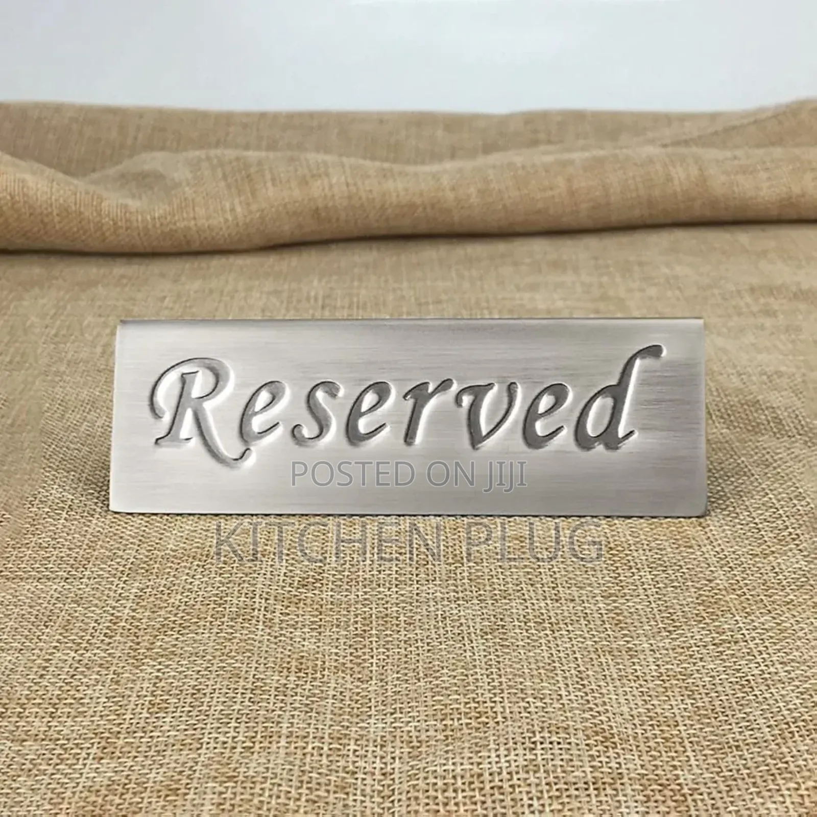 Double Sided Stainless Steel Reserved Table Sign