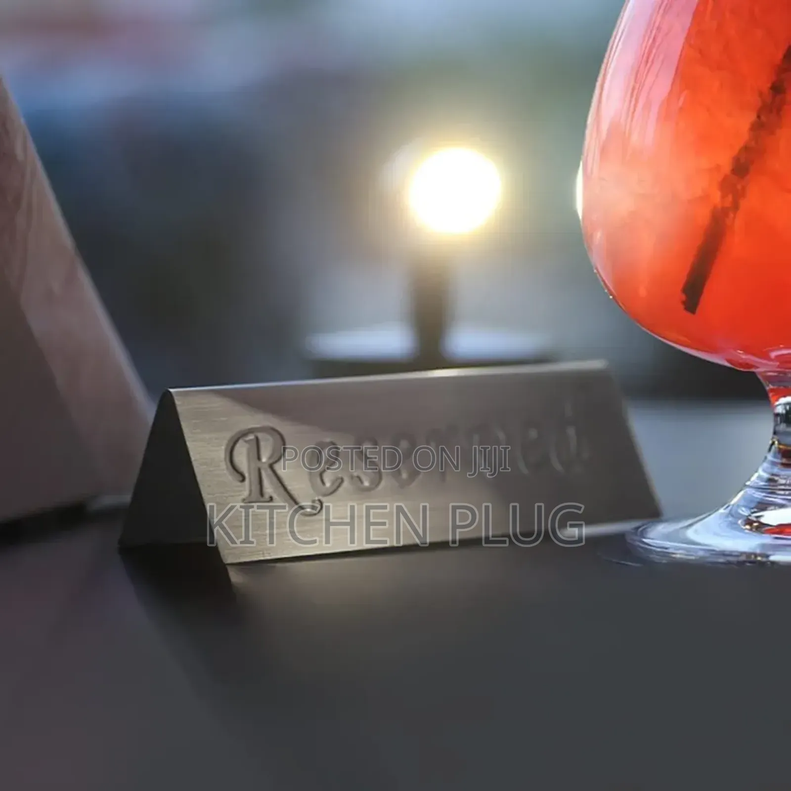 Double Sided Stainless Steel Reserved Table Sign