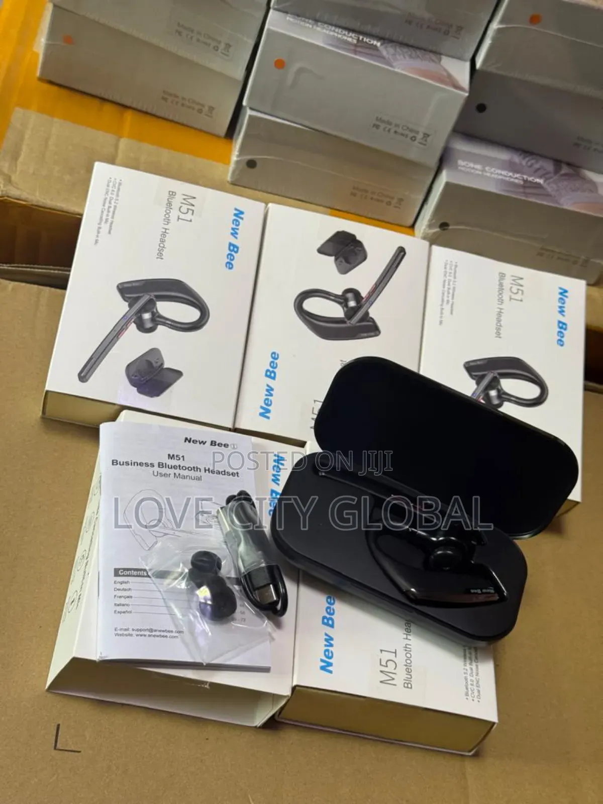 New Bee M51 Bluetooth Headset Wit Dual Mic Charging Case