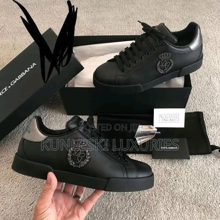 Original Dolce Gabbana Leather Low Sneakers in 2 Colors