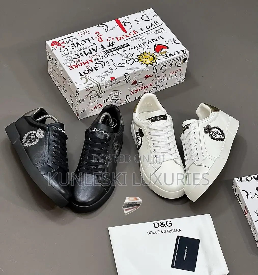 Original Dolce Gabbana Leather Low Sneakers in 2 Colors