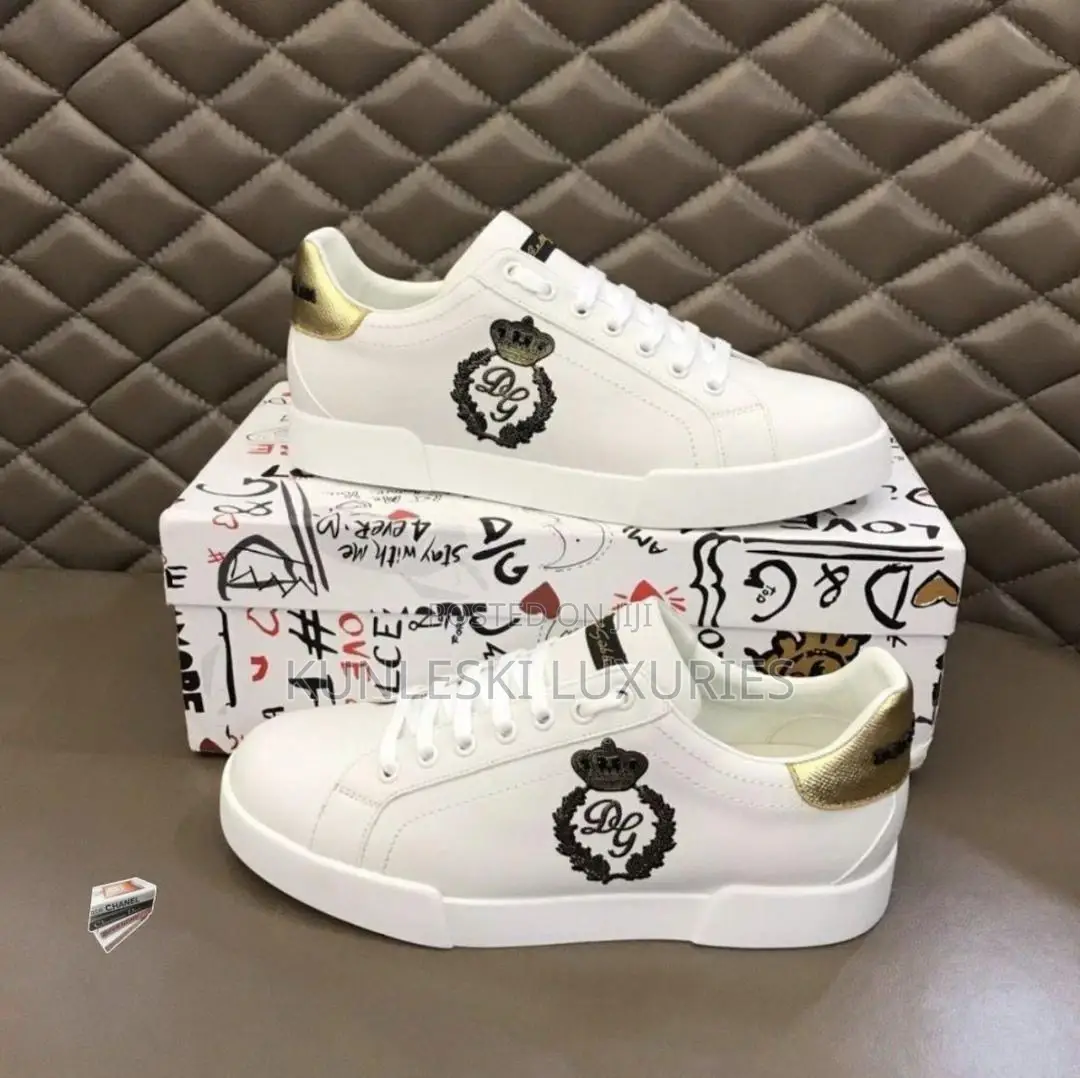 Original Dolce Gabbana Leather Low Sneakers in 2 Colors