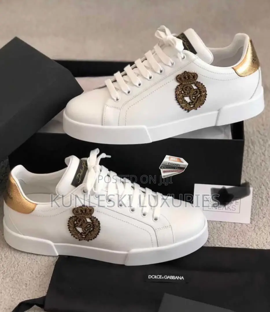 Original Dolce Gabbana Leather Low Sneakers in 2 Colors