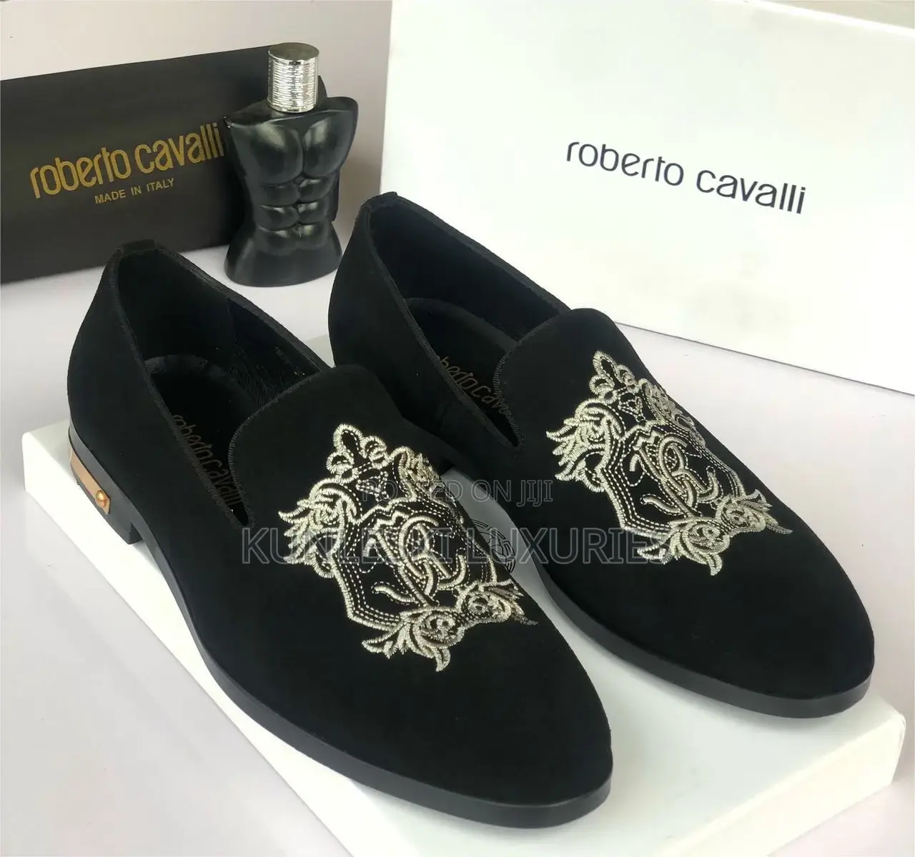 Original Roberto Cavalli Suede Shoes for Men