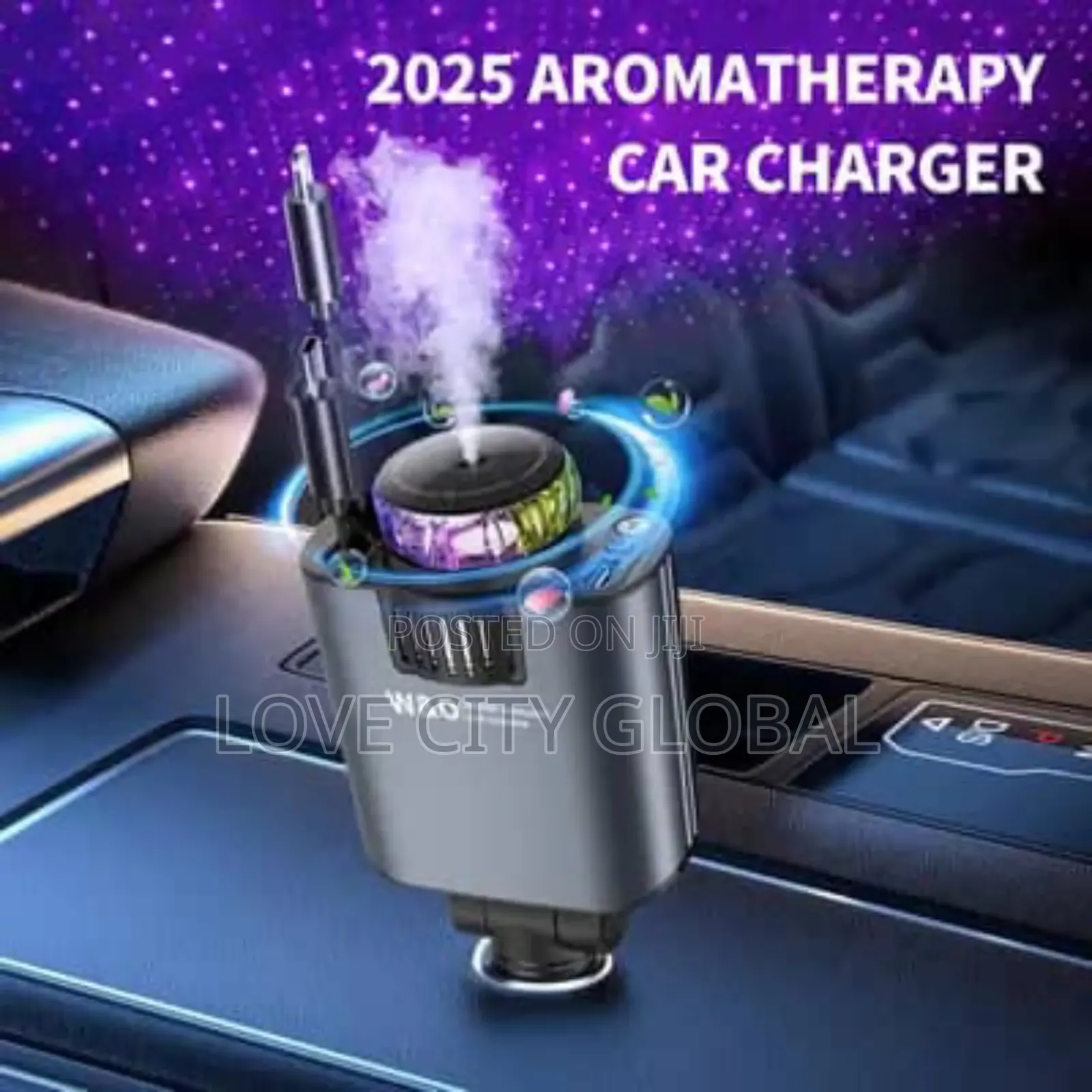 5in1 Aroma Diffuser Car Roof Starlight 66w Fast Car Charger