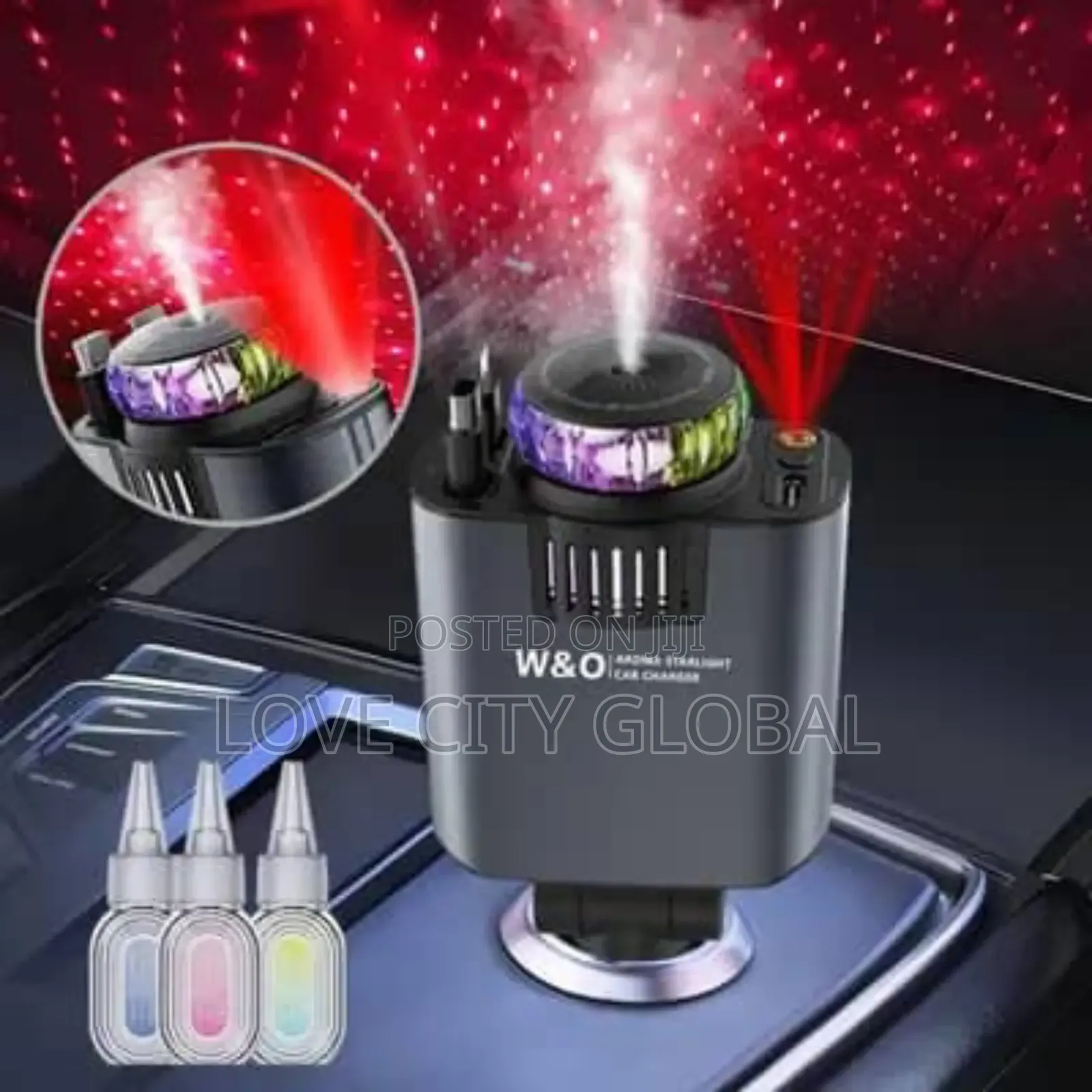 5in1 Aroma Diffuser Car Roof Starlight 66w Fast Car Charger