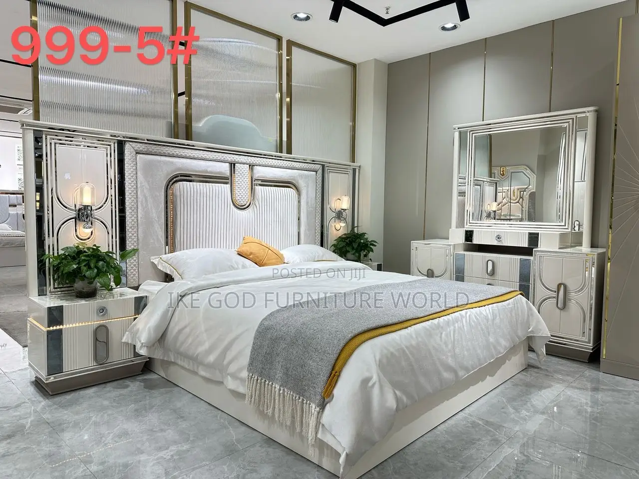 6by7 Imported Turkish Contemporary Family Bed With Dressing