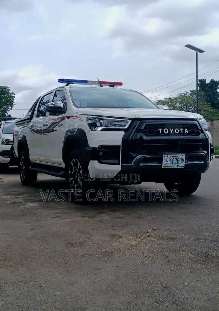 White Toyota 2023 Hilux for Security and Escort Mobility