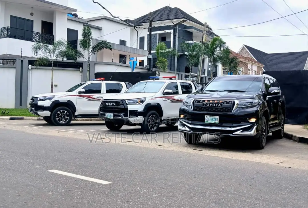 White Toyota 2023 Hilux for Security and Escort Mobility