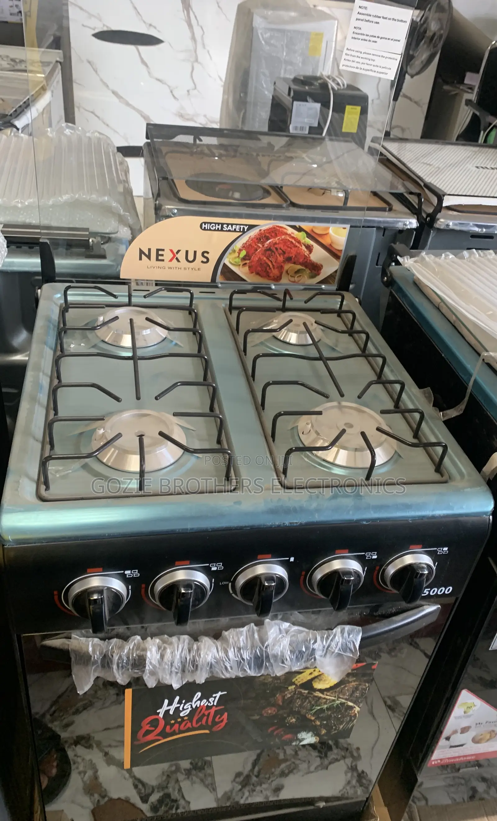 Nexus Standing Gas Cooker 4 Gas Burners With Oven Automatic Ignition