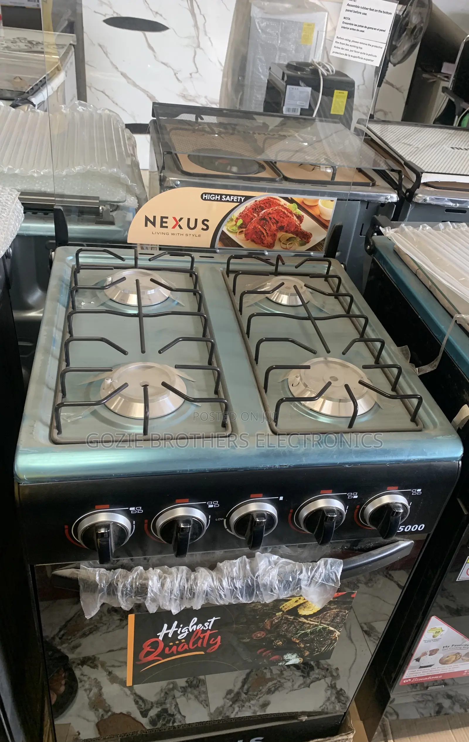 Nexus Standing Gas Cooker 4 Gas Burners With Oven Automatic Ignition