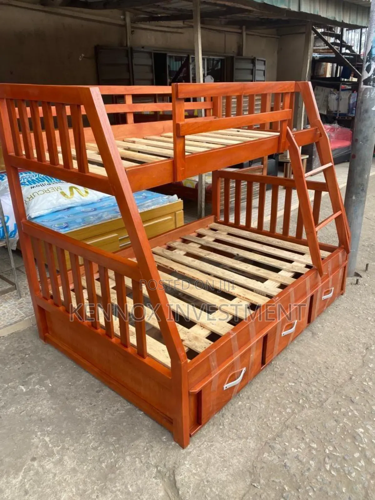 3ft Up. 4ft Down Pure Treated Wooden Bunk Bed