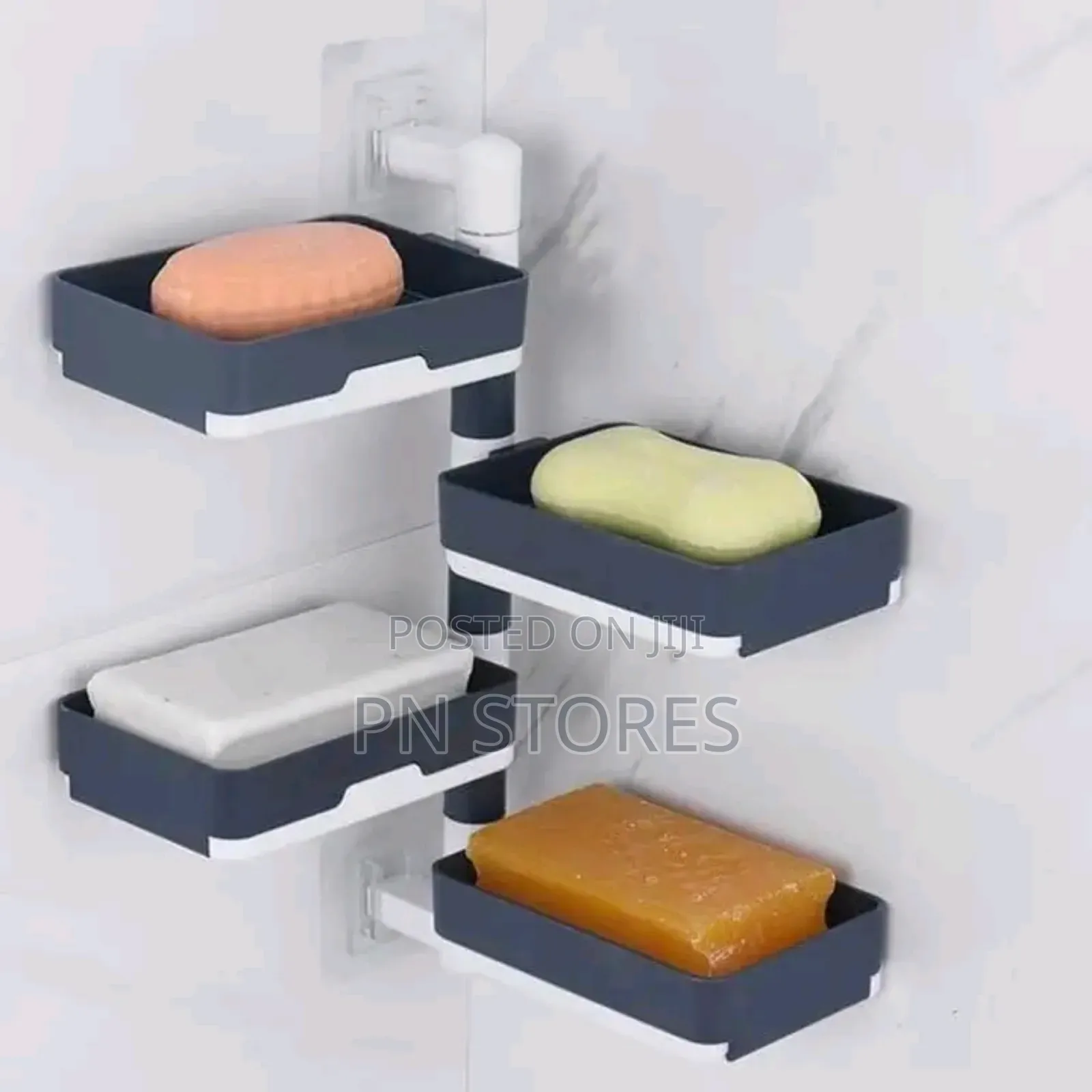Dn's Self-Adhesive 4 Layer Soap Dish Holder Saver Box