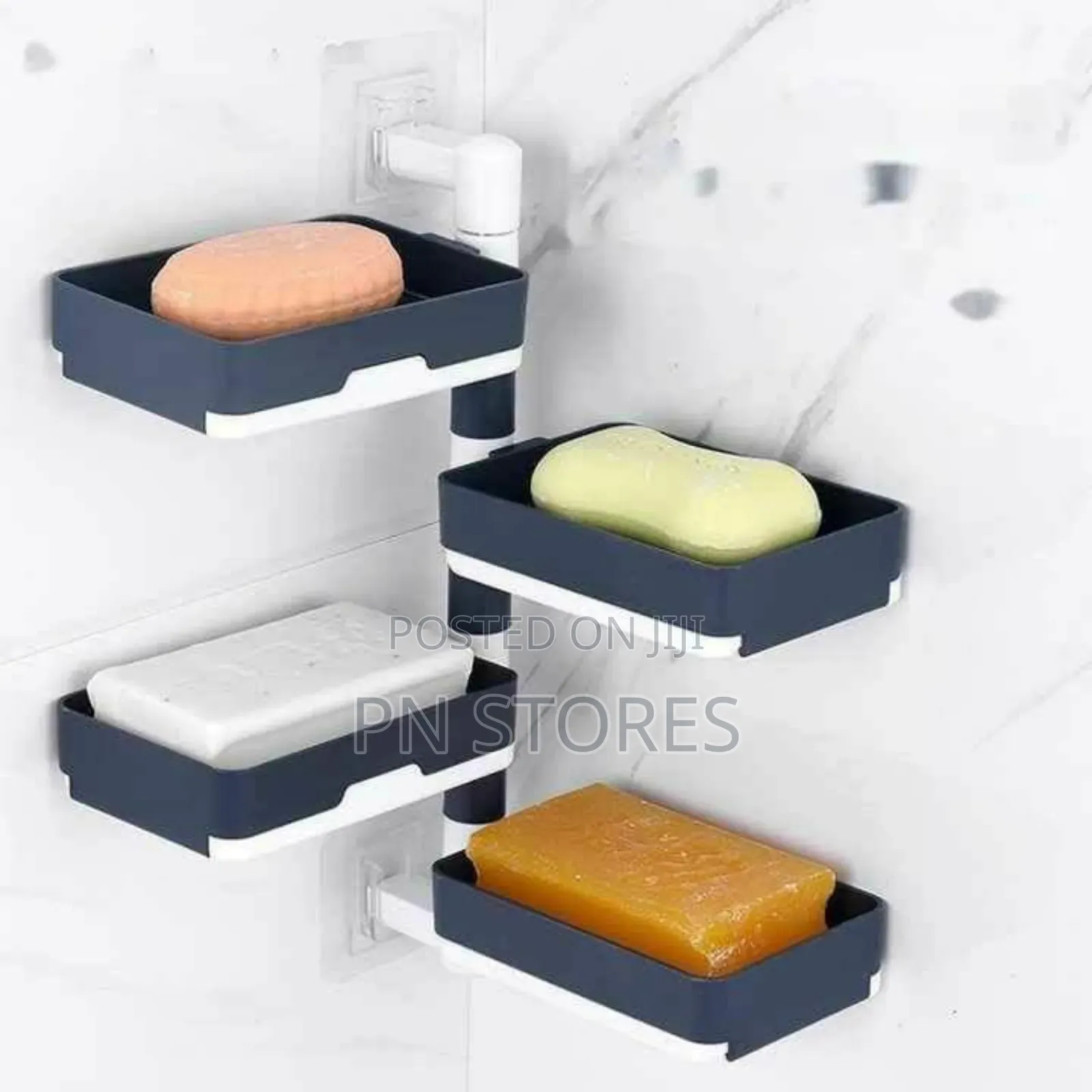 Dn's Self-Adhesive 4 Layer Soap Dish Holder Saver Box
