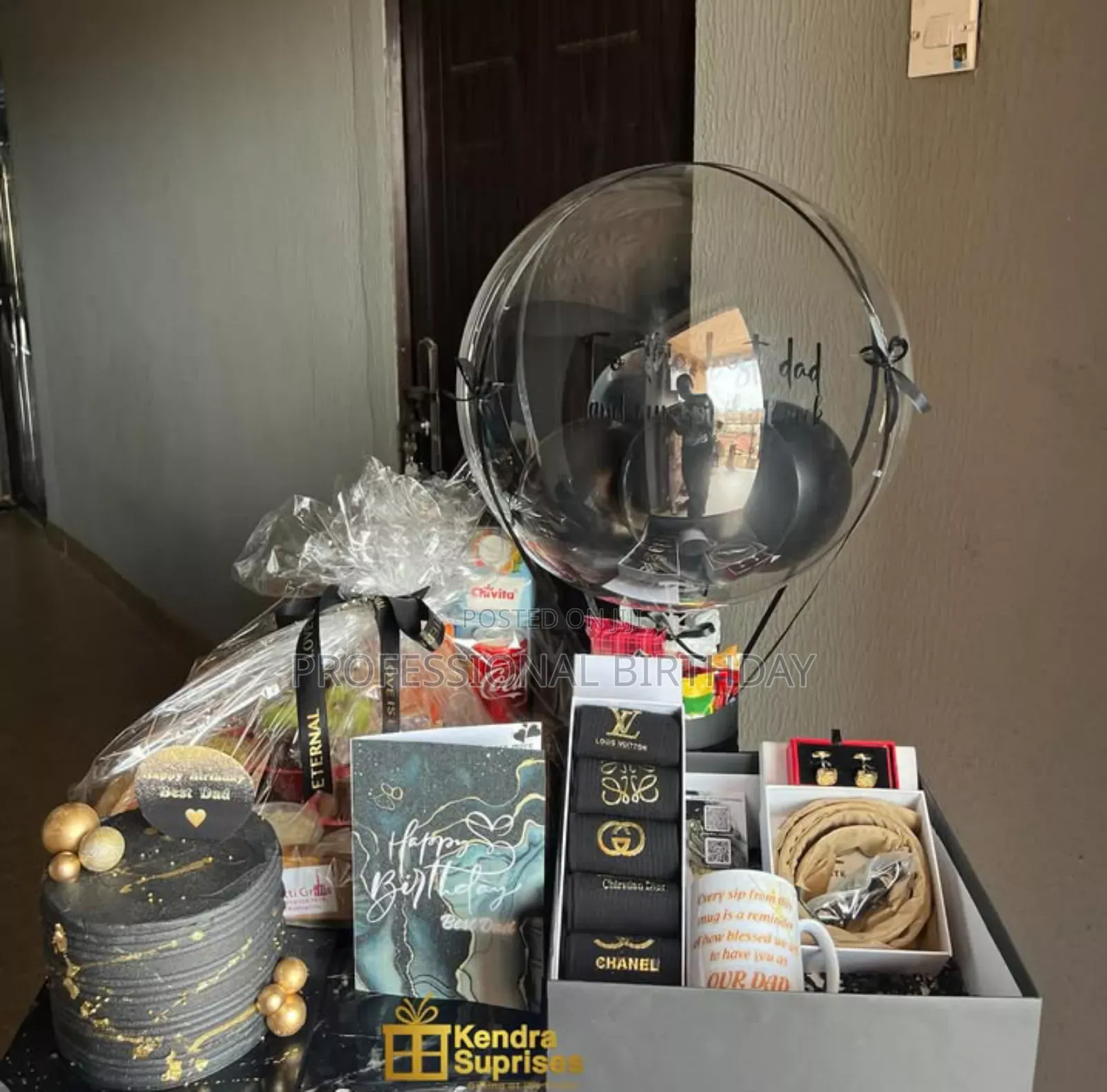 Lagos Surprise Birthday Room Set Up Balloons Saxophonist