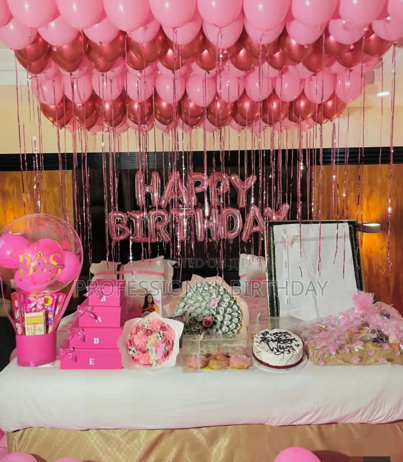 Lagos Surprise Birthday Room Set Up Balloons Saxophonist