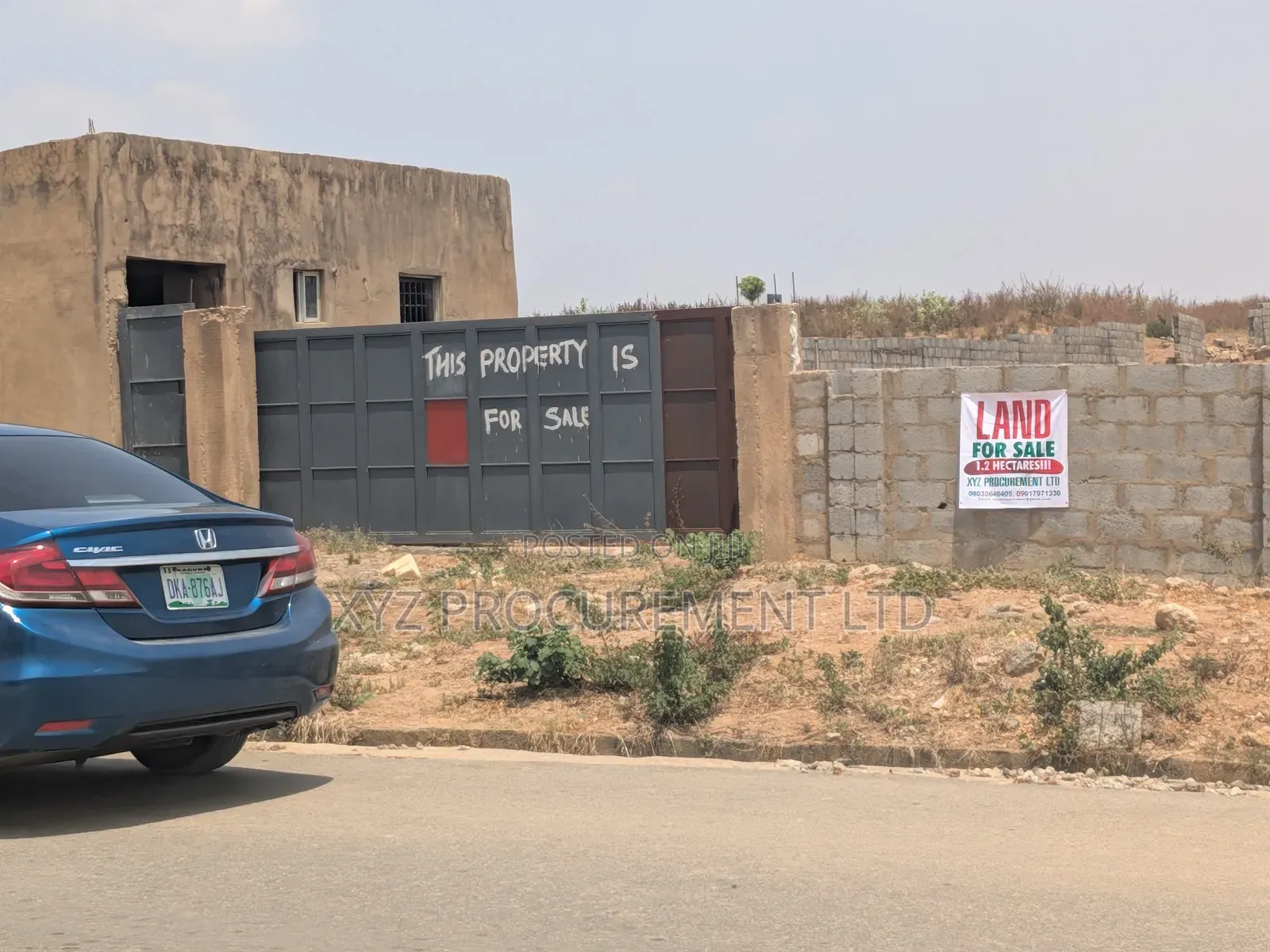 1.2 Hectare Land on a Tarred Road, Idu Phase 1