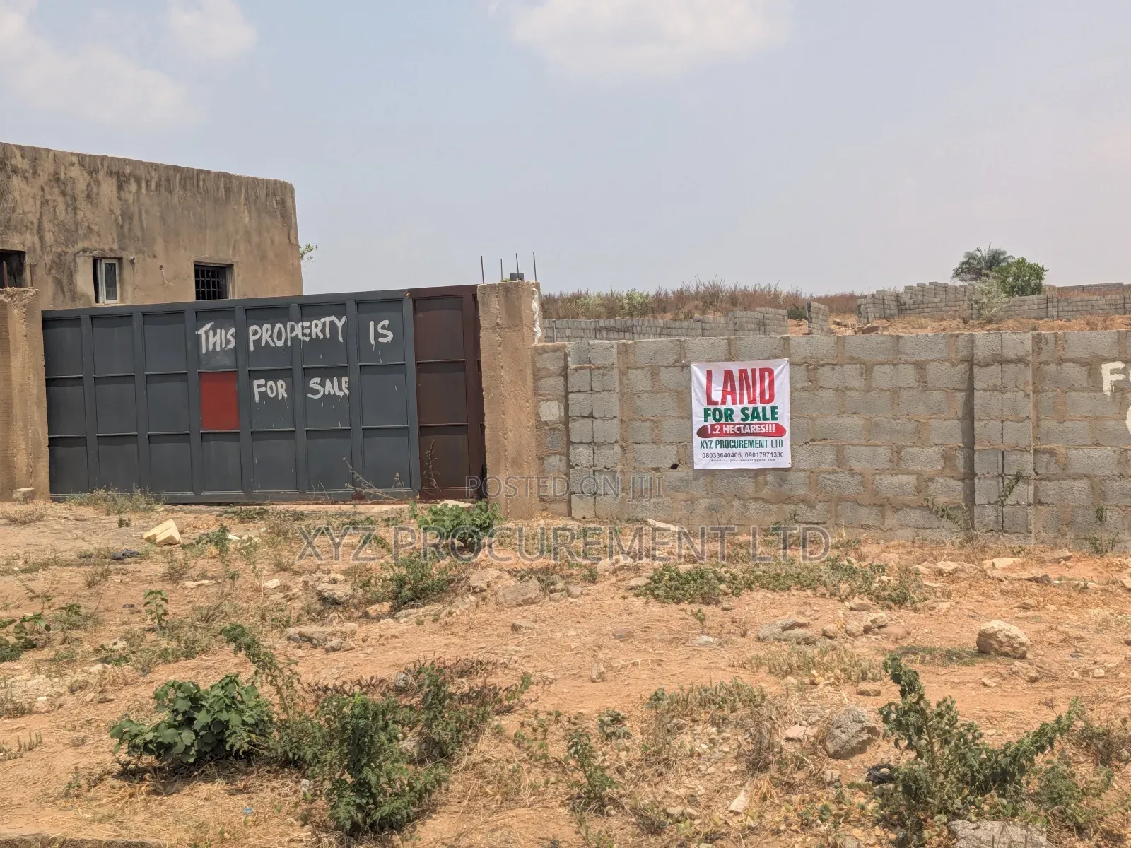 1.2 Hectare Land on a Tarred Road, Idu Phase 1