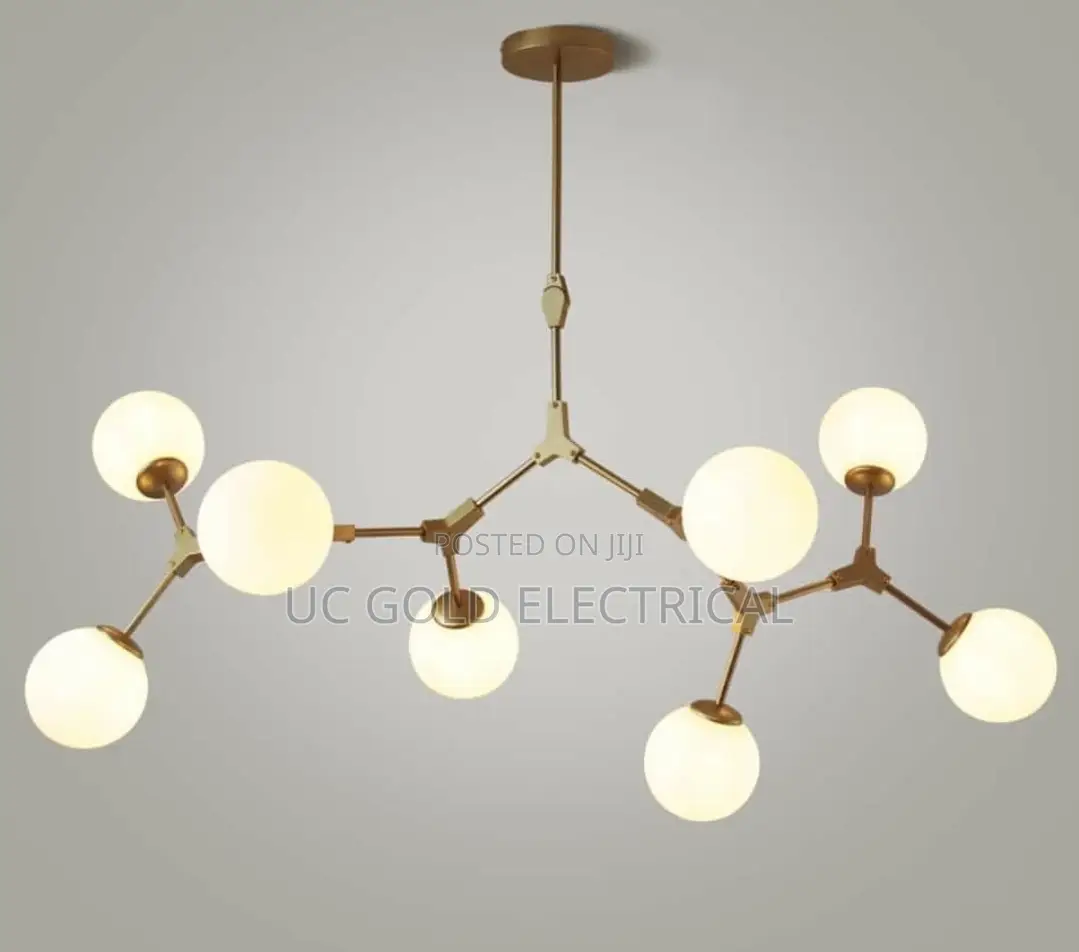 Nordic Style Glass Ball Chandelier for Living Room