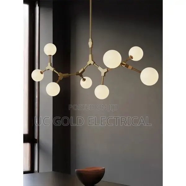 Nordic Style Glass Ball Chandelier for Living Room